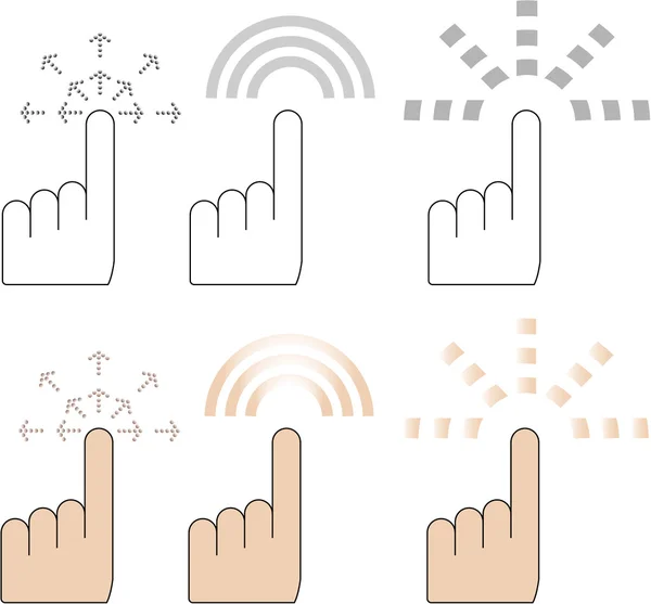 Hand vinger aanwijzer cursor vector — Stockvector