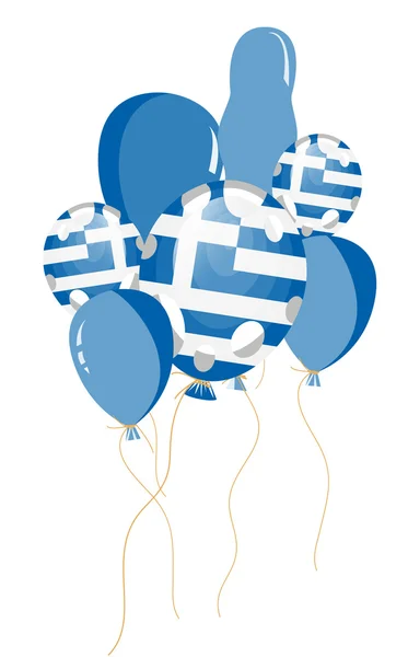 Ballon der griechischen Flagge — Stockvektor