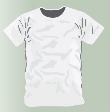 Beyaz tişört tasarım şablonu açık yüz sadece