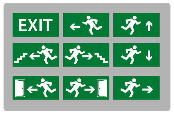Exit sign