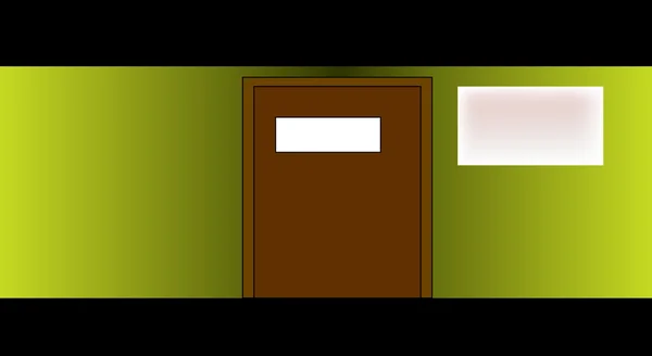 Kapı, birinin boş başlık yer ile — Stok Vektör
