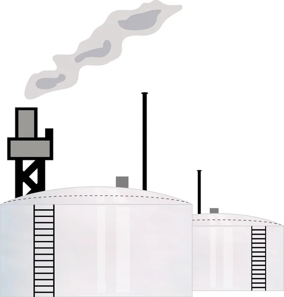 Нефтеперерабатывающий завод — стоковый вектор