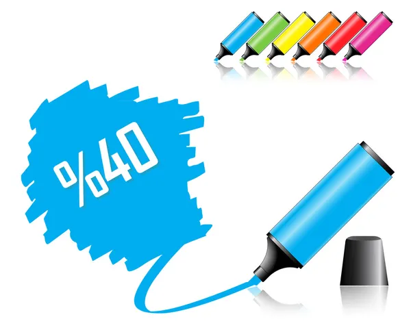 boş bir kağıt parçası üzerinde karalamalar vurgulayıcı kalemle