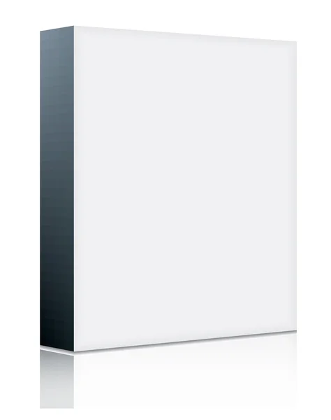 Vetor 3d caixa de software em branco com frente sólida e gradiente — Vetor de Stock