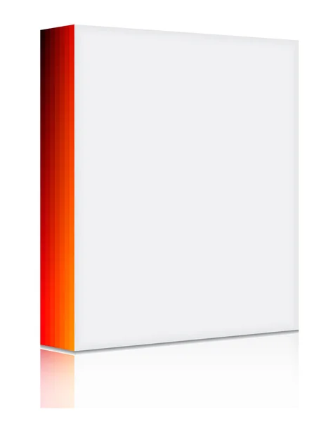 Vector 3d blank software box with solid and gradient front — Stock Vector