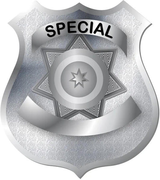 Badge in gray silver color tones — Stock Vector