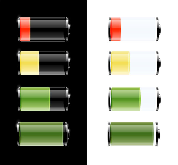 Батарея с различными нагрузками и цветами

