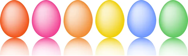 Ovos de páscoa, isolados sobre fundo branco com sombra —  Vetores de Stock