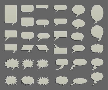 Word and Thought Bubbles clipart
