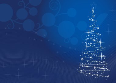 Kar taneli Noel ağacı