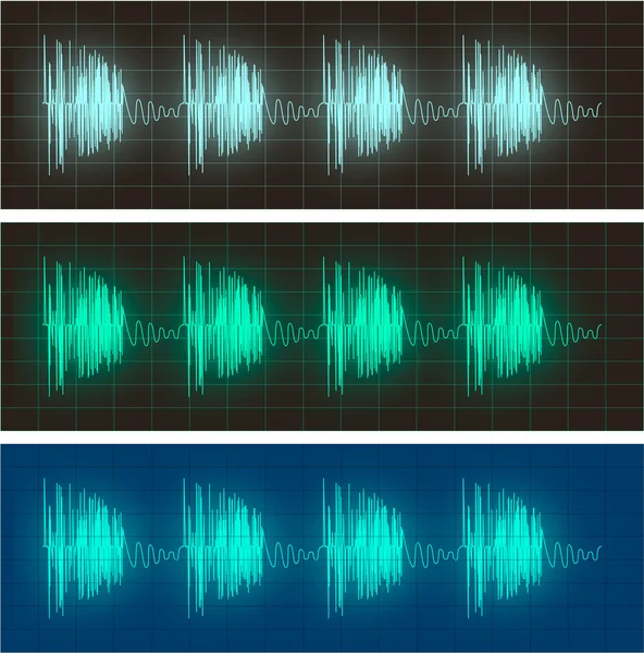 Visualización en forma de onda de las señales eléctricas — Archivo Imágenes Vectoriales