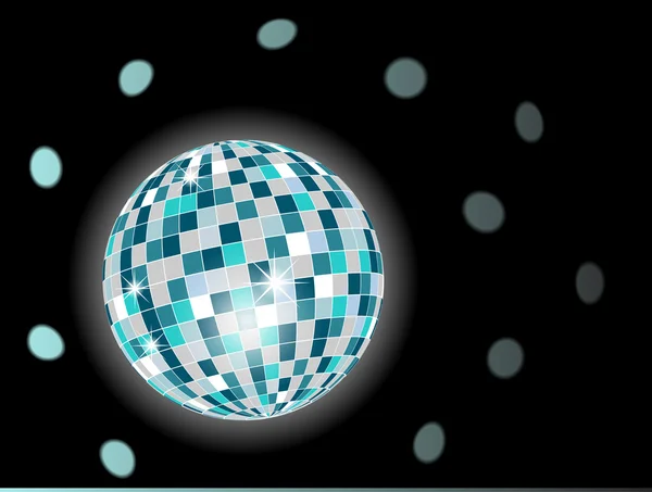 Disco ball en tonos verdes — Vector de stock