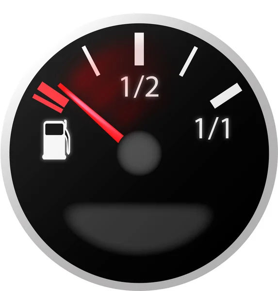 Araba dash board benzin ölçer, yakıt göstergesi. — Stok Vektör