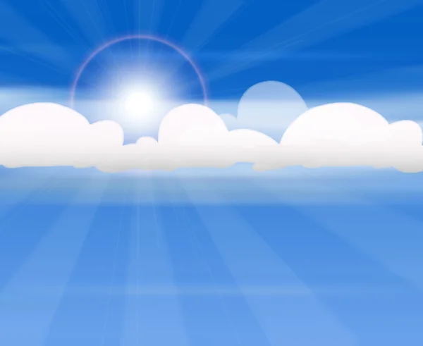 Nap és felhők — Stock Vector