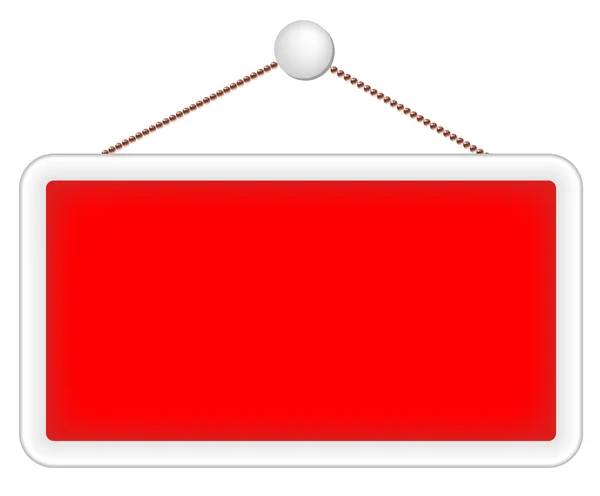 Blank sign in red — Stock Vector
