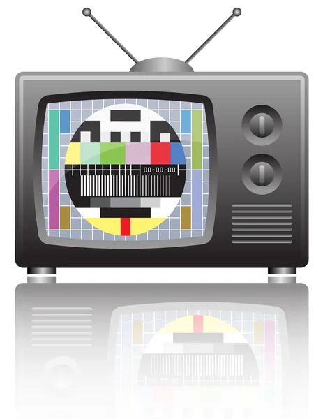Fernseher mit Testbildschirm ohne Signal — Stockvektor