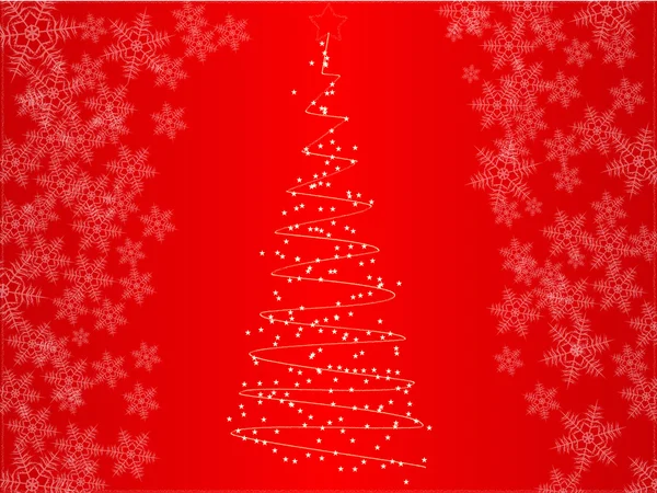 Karácsonyfa hópelyhekkel — Stock Vector
