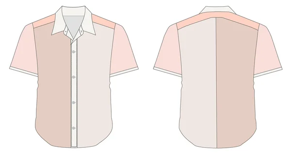 Camisa de cuello en tonos de color rojo — Archivo Imágenes Vectoriales