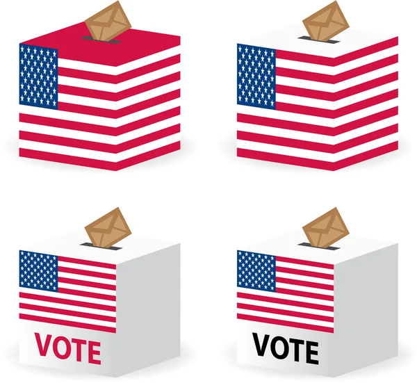Amerika Birleşik Devletleri için oy anket oy sandığı — Stok Vektör