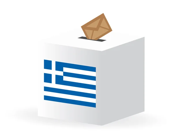 希腊，希腊大选投票投票投票箱 — 图库矢量图片