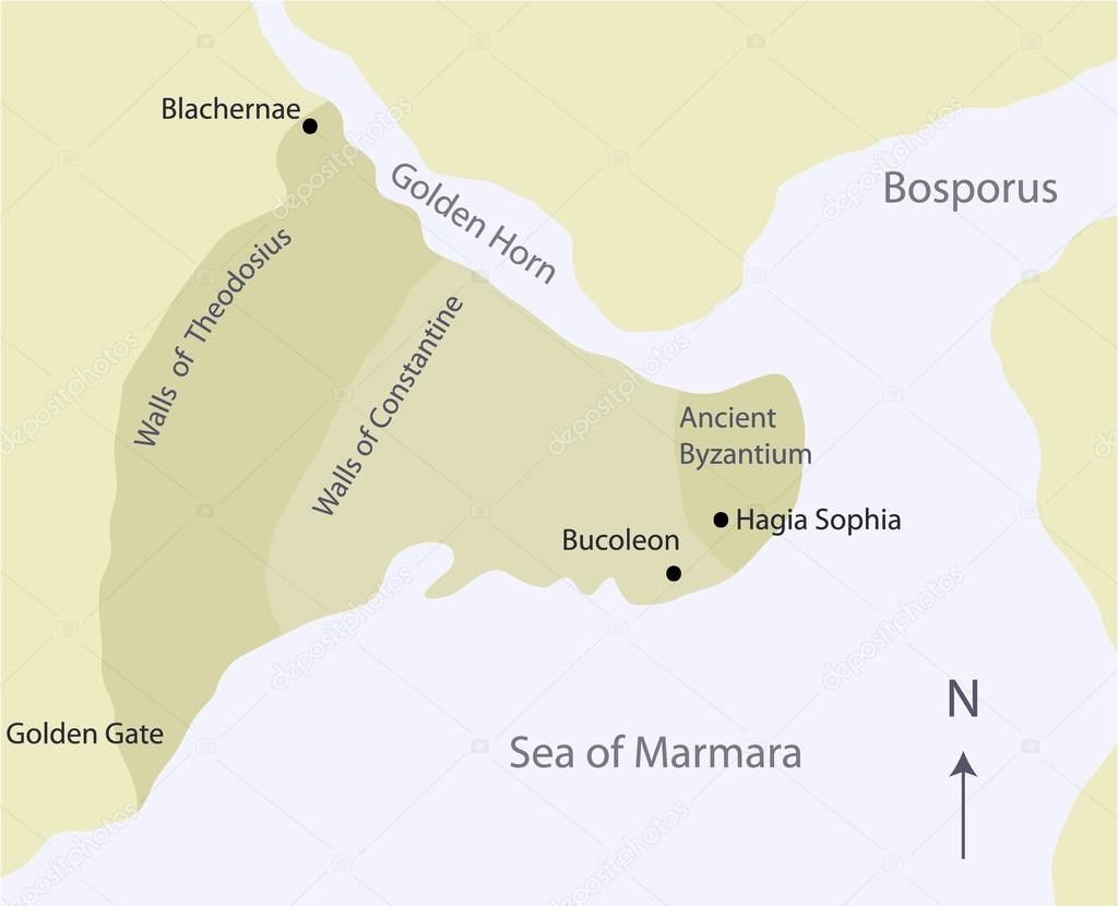 map of Ancient Byzantium