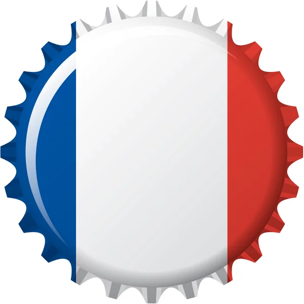 Drapeau de France en chapeau de couronne — Image vectorielle