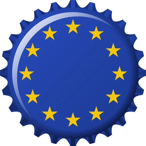 Прапор Європейського Союзу в короні cap — стоковий вектор