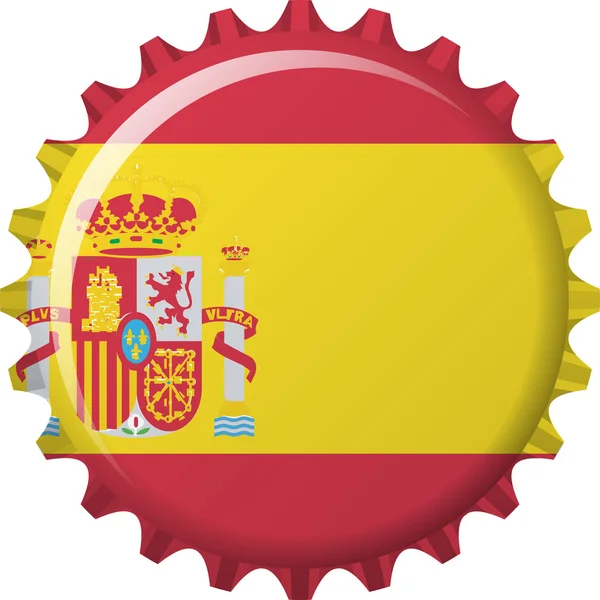 Flag of Spain in crown cap — Stock Vector
