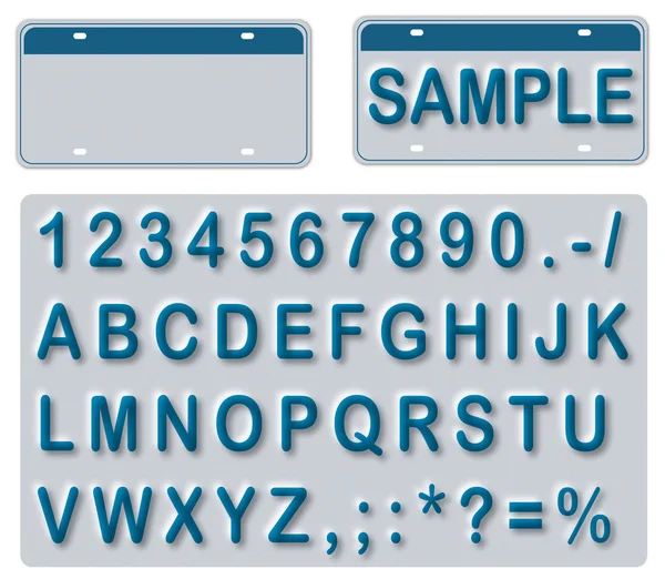 boş plaka ile düzenlenebilir metinleri