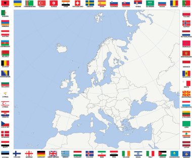 blank map of Europe clipart
