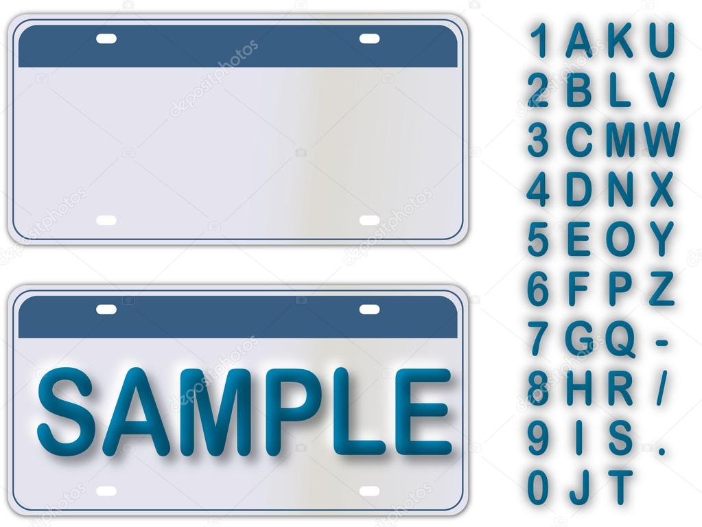 Empty License Plate New York With Editable Live Text