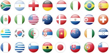 national flags of countries clipart