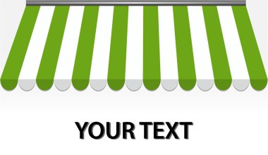 Yeşil mağazası tente