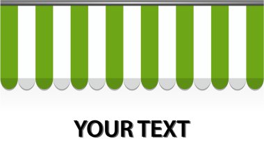 Yeşil mağazası tente