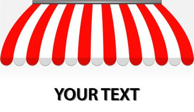 Kırmızı mağazası tente