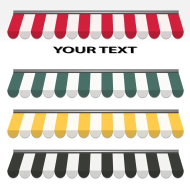 dört farklı renk vektör tenteler