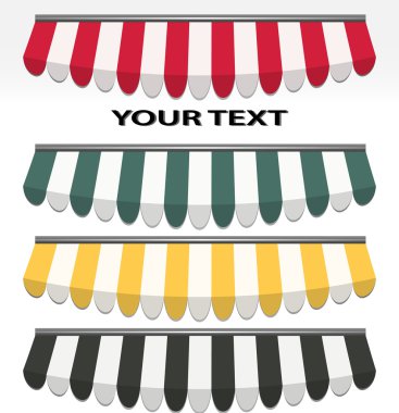 dört farklı renk vektör tenteler