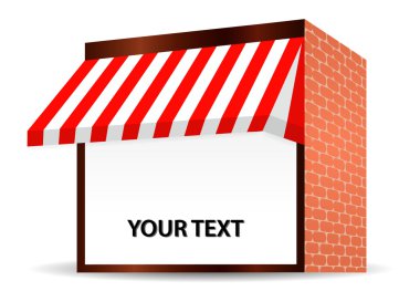 Kırmızı mağazası tente