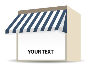 Mavi mağazası tente