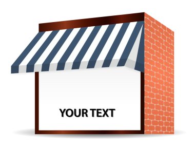 Mavi mağazası tente