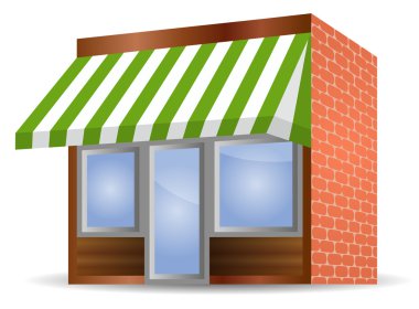 Storefront Awning in green clipart