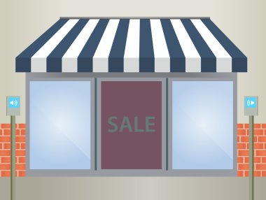 Mavi mağazası tente