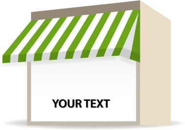 Yeşil mağazası tente