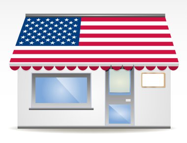 renk vektör tente ABD bayraklı