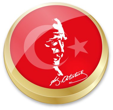 bayrak, Türkiye ve Atatürk, Türkiye'de düğme şekli kurucusu