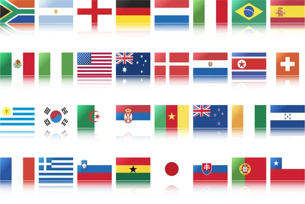 Banderas nacionales de los países — Vector de stock