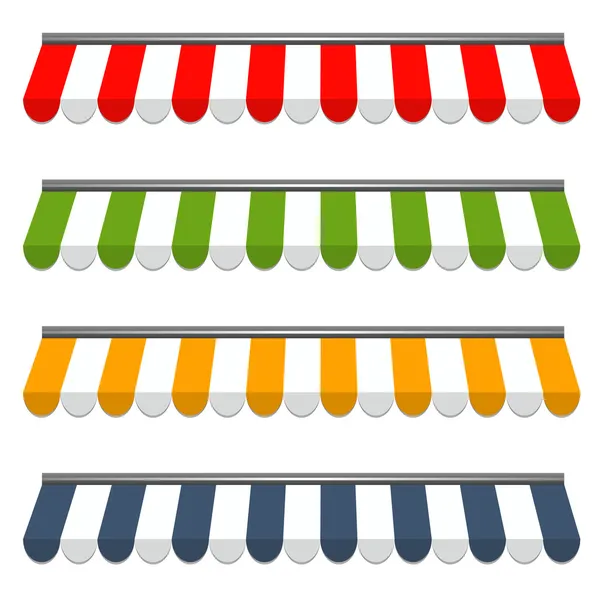 dört farklı renkli vektör tenteler