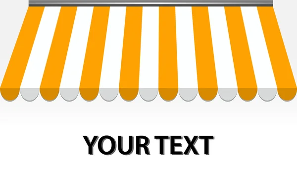 Βιτρίνα awning με κίτρινο χρώμα — Διανυσματικό Αρχείο