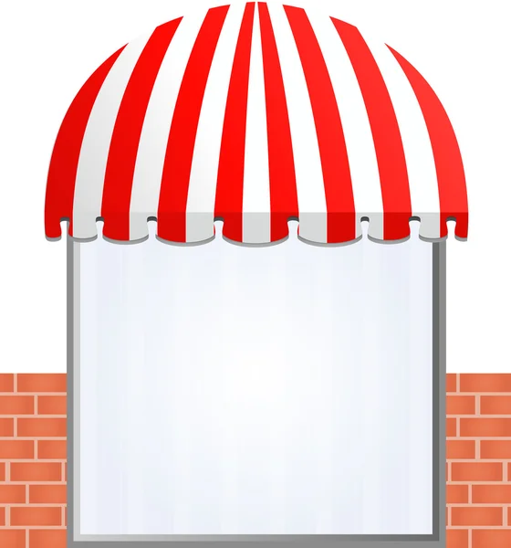 Storefront tenda in rosso — Vettoriale Stock