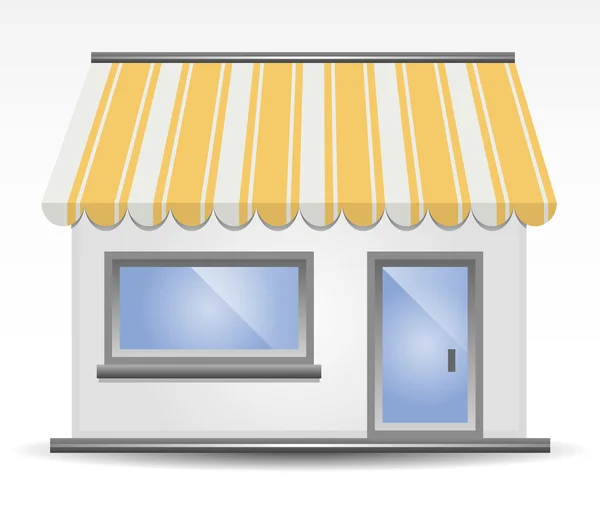 Storefront luifel in geel — Stockvector